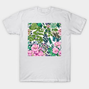 Garden shrubs seamless pattern T-Shirt